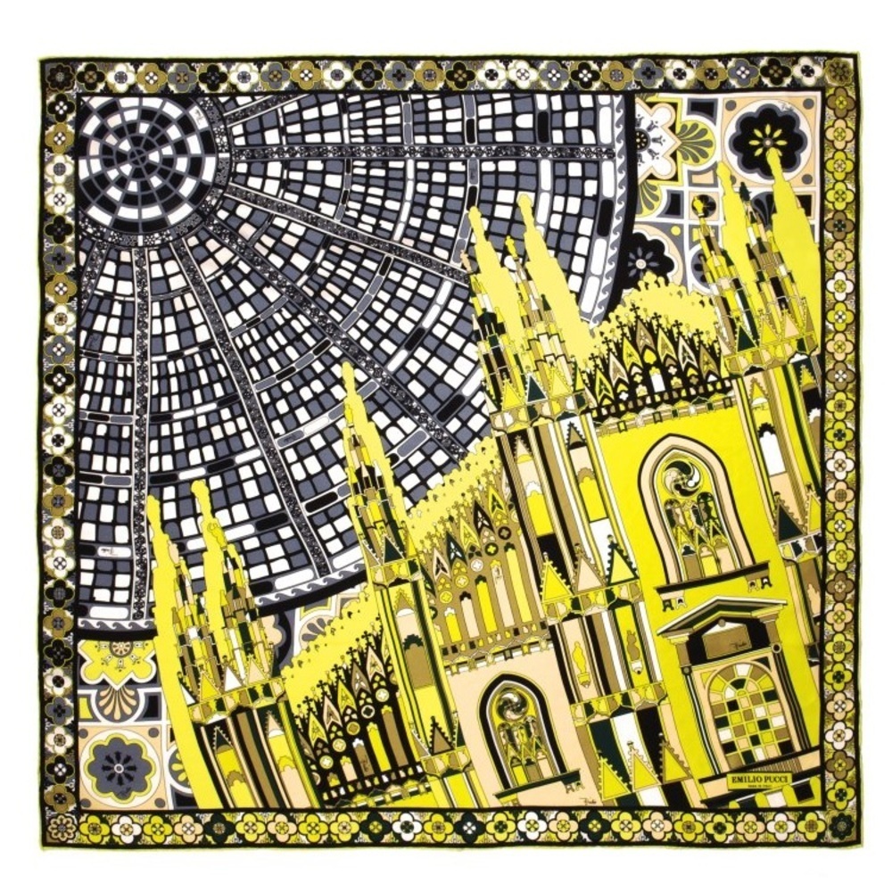 Emilio Pucci Cities of‎ the World Milan Duomo Silk Scarf Rare Collectible Print